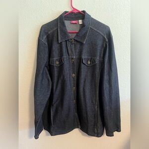 Cappagallo Faux Blue Jean Jacket Size 3X